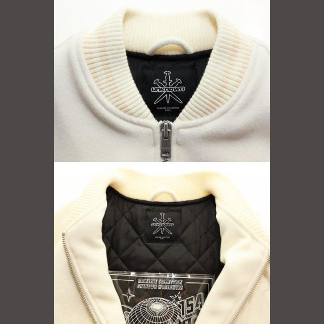 UNKNOWN LONDON LOGO VARSITY JACKET WHITE L STARJAN 250219 UNKNOWN LONDON LOGO VARSITY JACKET WHITE L STARJAN 250219