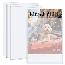 4 Pack Hard Plastic Magazine Protectors, Clear Magazine Display Sleeves Premium