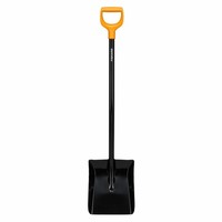 Fiskars Betonschaufel Solid Plus, Schippe, Stahl Kunststoff Schwarz Orange 122Cm