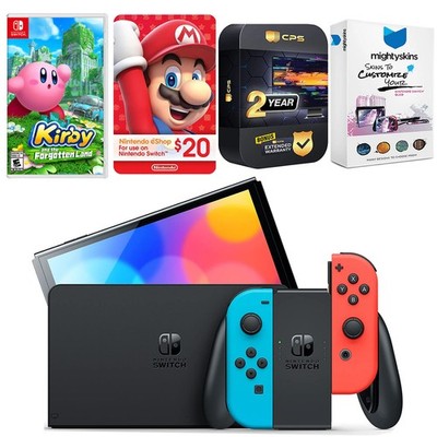 Nintendo Switch Red/Blue OLED Kirby the Forgotten Land $20