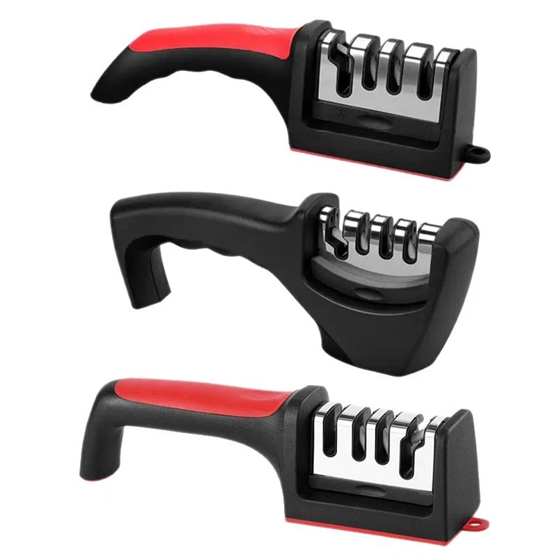 Paquete de 2 afiladores de cuchillos de 3 etapas para todo tipo de cuchillos de cerámica y acero tijeras Foto 3 de 4