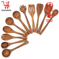 KüChenutensilien-Set 11-Teilig HolzlöFfel Holzspatel Kochutensilien Kochen