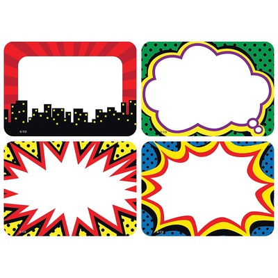 Teacher Created Resources Superhero Name Tags 2.5'' x 3.5'' 36/Pack (TCR5587)