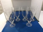 Vintage Anchor Hocking Berwick Boopie Clear Glass Iced Tea Goblet 7" Set Of 6