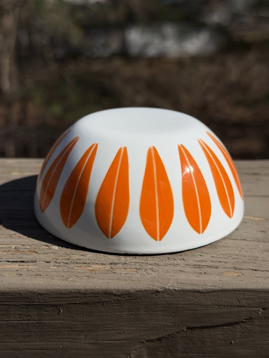 Cathrineholm Lotus Bowls True Orange On White Mint Condition 4