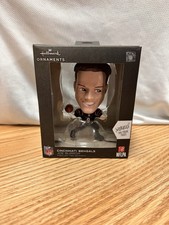 Cincinnati Bengals JOE BURROW 9 Christmas Ornament Bobblehead Hallmark black