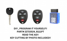 Diy Bundle For 22733524 Pair Of Oem Reshelled Fobs Program Yourself Diy Bundle For 22733524 Pair Of Oem Reshelled Fobs Program Yourself