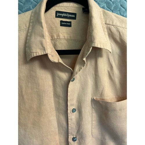 Joseph & Lyman Italian Linen shirt size M in Blush Coastal Beachy Shore Resort - Picture 2 of 4