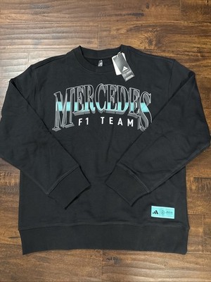 NWT Adidas F1 Mercedes AMG Petronas Black Crewneck Sweatshirt Men s Large. B1