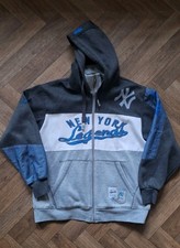 Bronx New York Legends Full Zip Grey Hoodie Size Uk Medium Mens