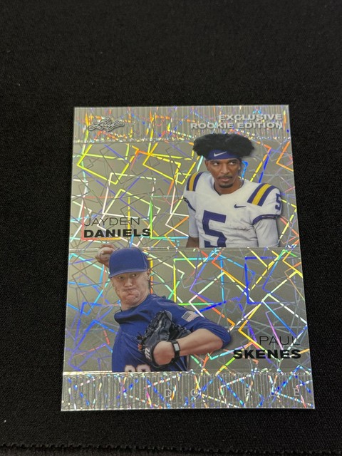 Jayden Daniels / Paul Skenes 2024 Leaf Metal Dual /25 RC LSU