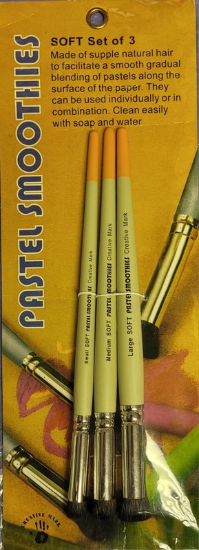 Creative Mark Pastel Smooth Set Of 3 - Soft Blending Bristle & Nylon Hair 