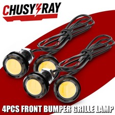 4pc Eagle Eye Lamps Led Drl Fog Daytime Running Car Light Tail Backup 12v Amber