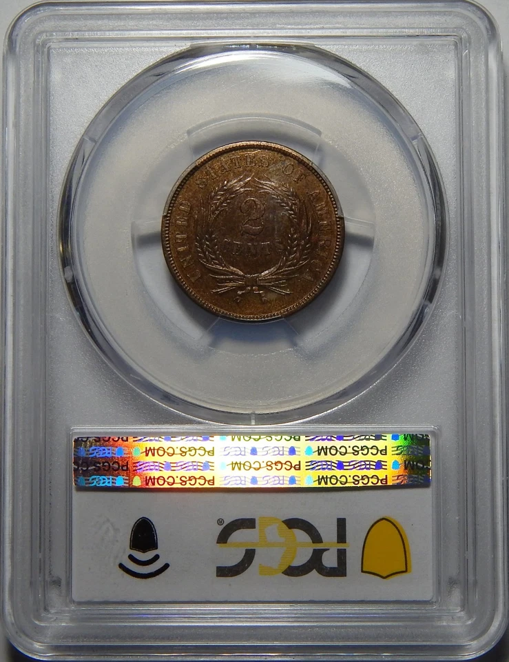 1867 PCGS/CAC PR64BN TWO-CENT PIECE - Image 4 of 4