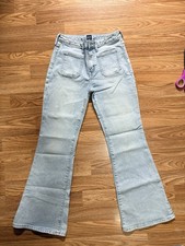 Sz 14 Gap Kids Denim 70  s Flare Girls Jeans Light Wash