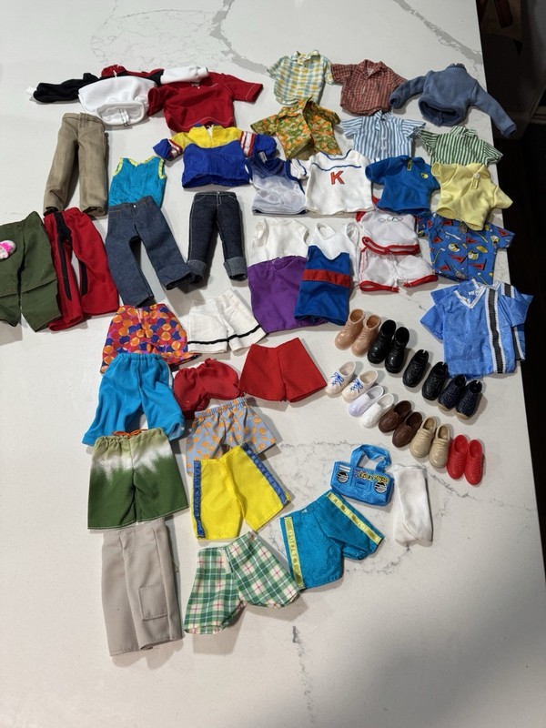 Barbie’s (Ken’s Clothes) From 1990”s Shirts, Shoes, Pants, Jackets, Shorts, etc 