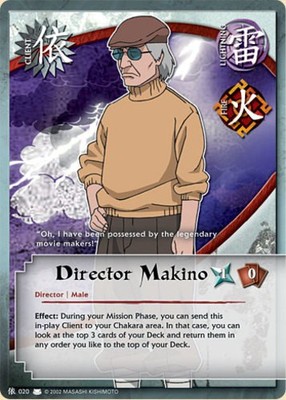 ナルトカード　依頼人 マキノ監督 Director Makino - C-020 - Common- 1st Edition - Diamond Foil