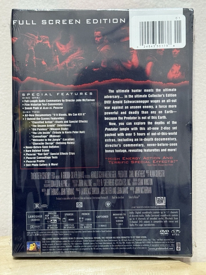 Predator - Iconic Special Edition - Full Screen Edition - New Sealed - Image 2 of 3