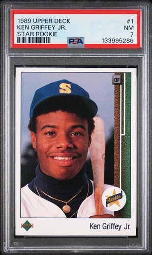 1989 UPPER DECK STAR ROOKIE #1 KEN GRIFFEY JR. PSA 7