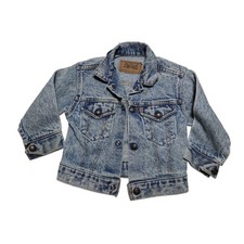 Vintage Levi's Denim Jacket Kids 4 Blue Jean Trucker Little Levi's Made USA