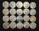 Uncirculated 1964 Kennedy Half Dollar Roll Silver Lot Of 20