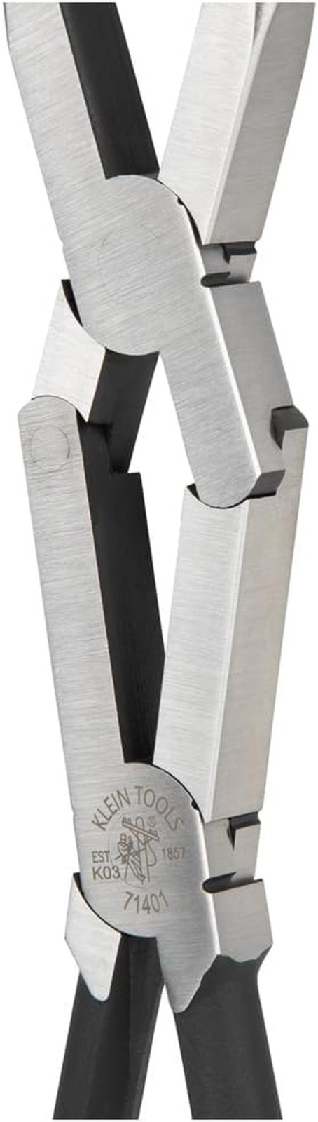 71402 Needle Nose Pliers and Bent Nose Pliers Set, Knurled Jaws, Double Rivet, E