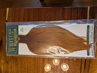Whiting Farms Hebert Pro-Grade Cape Medium Ginger Dry Fly Tying Neck Brand New