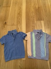 2 X Knitted Smart Polo Shirts Age 18/24 Months By Next