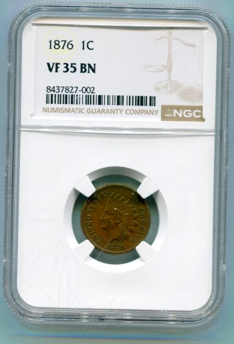 US Indian Cent 1876 NGC VF 35 BN    lotmar4652