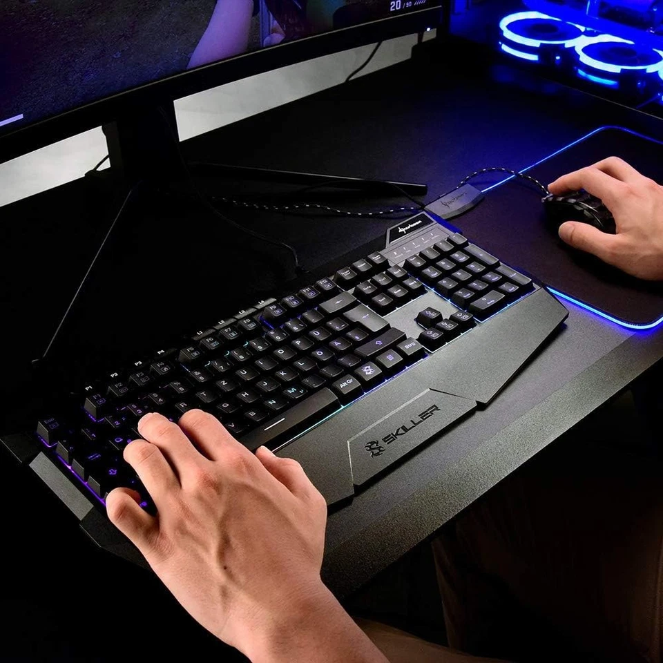 Sharkoon Skiller SGK4 Gaming Keyboard RGB, N-Key-Rollover, (Deutsches Tastaturla - Image 4 of 4