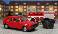 Wiking VW Golf 1 Feuerwehr ROT Grill gerillt - neuwertig