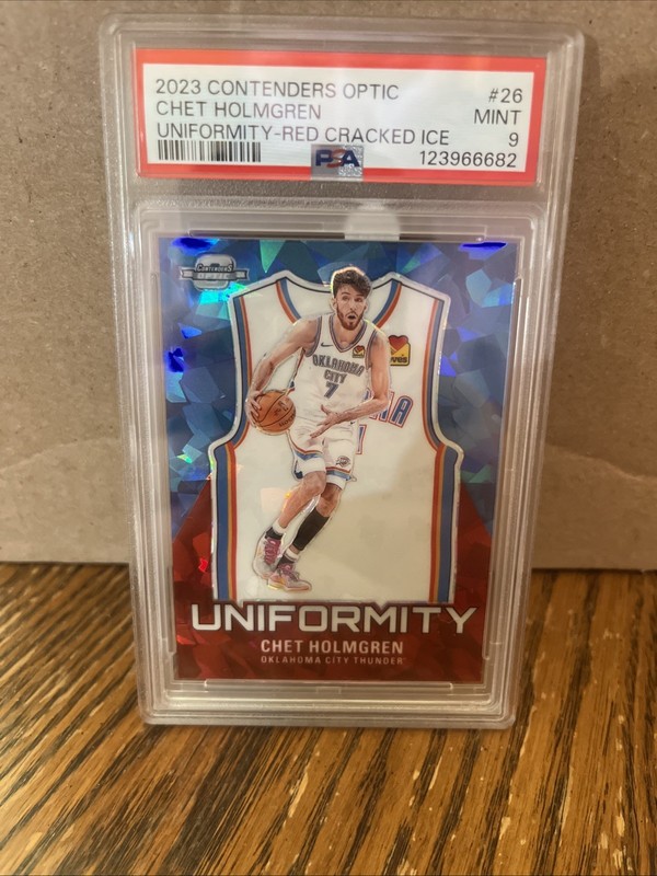 2023Panini Contenders Optic - Uniformity Chet Holmgren #26 Red Cracked Ice /175