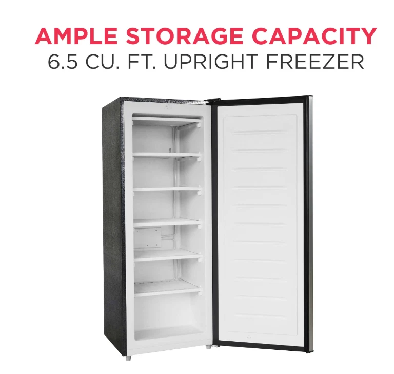 [SÚPER VENTA] Frigidaire Platino Plata 6,5 Cu. Congelador vertical ft, EFRF698 Foto 3 de 4