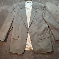 Brooks Brothers Vintage Sport Coat Mens 46 Gray Wool Check Tweed Blazer USA