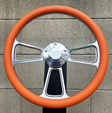 14 Wheel W Orange Half Wrap Fs Horn Hub 1964-66 Chevy Pontiac Olds Buick 14 Wheel W Orange Half Wrap Fs Horn Hub 1964-66 Chevy Pontiac Olds Buick