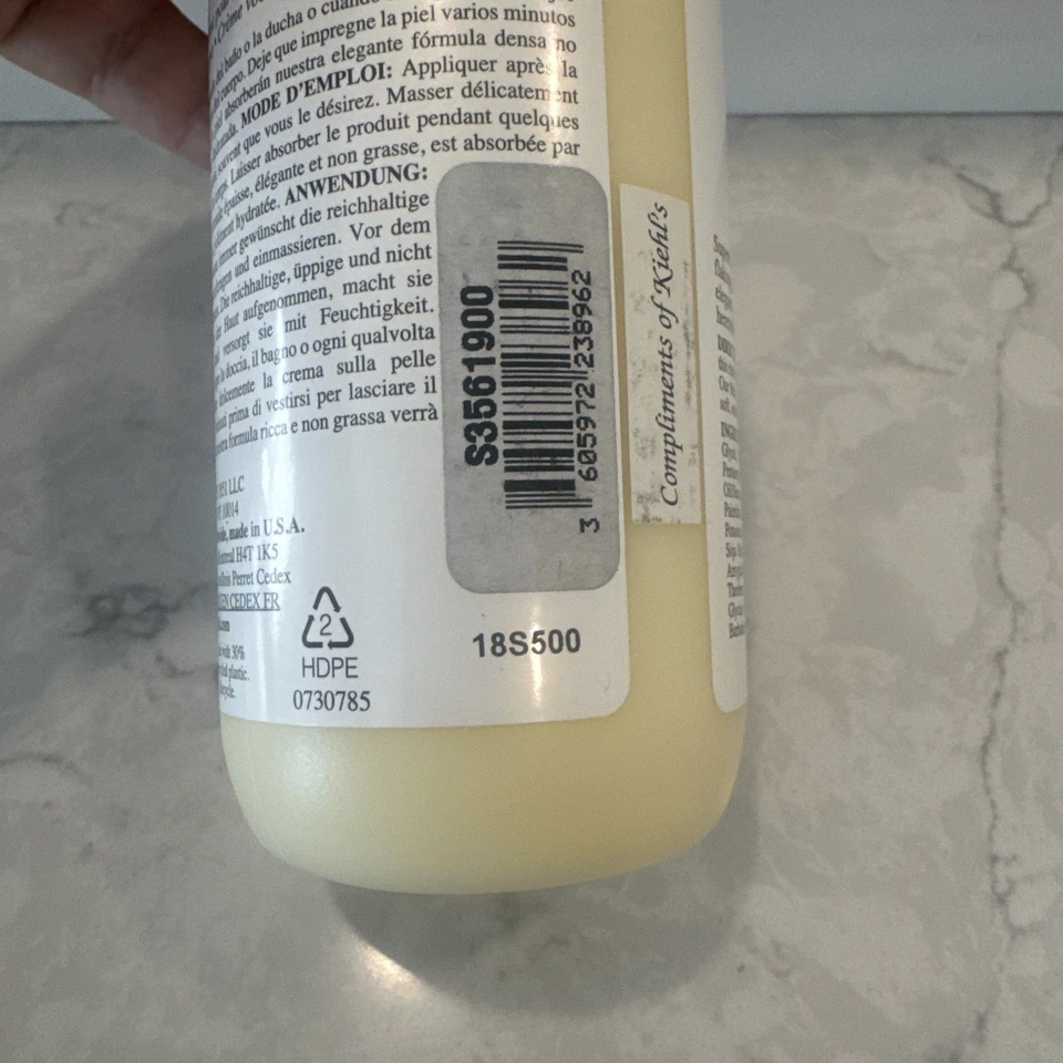 Kiehl's Creme de Corps Body Lotion 8.4oz/250ml with Cocoa Butter Sealed 18S500 - Image 3 of 4