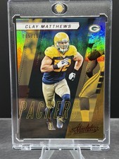 2017 Panini Absolute - Clay Matthews #9. 005/100 Green & Gold Foil. Packers.