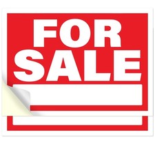 For Sale Signs for Vehicles Sticker 2pcs Self Stick On For Sale Sign for Ca...