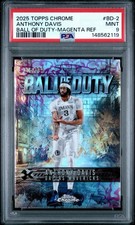 2025 Topps Chrome Ball of Duty Anthony Davis #BD-2 Magenta Refractor /399 PSA 9