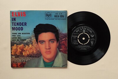 Elvis Presley ~ IN TENDER MOOD ~ 1964 Press RCA Victor label Quad centre UK ep