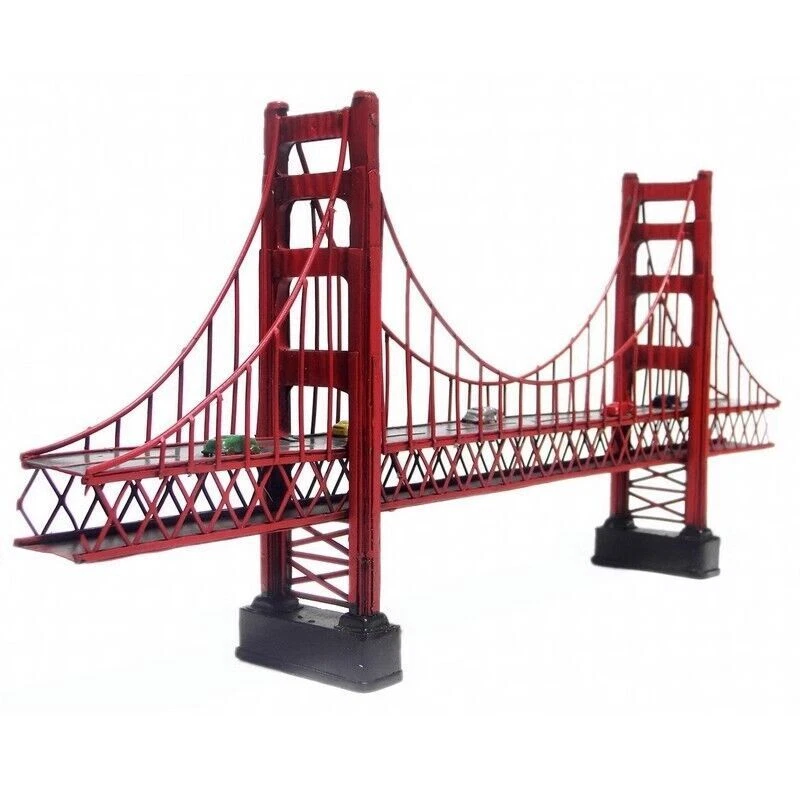 Ironwork San Francisco Golden Gate Bridge Model Handmade Retro Ornaments Gift - Image 2 of 4