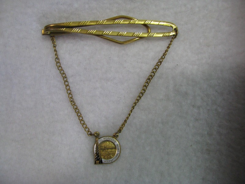 Oil Workers International Union Dangle Tie Clip Bastian Bros Roch. NY
