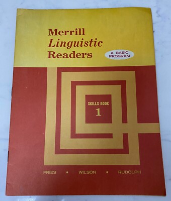 Vintage 1966 Unused Merrill Linguistic Readers Skills Book 1  Workbook