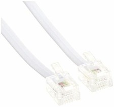Power Gear Telephone Line Cord, 50 Feet, Phone Cord, Modular Jack Ends, Works fo