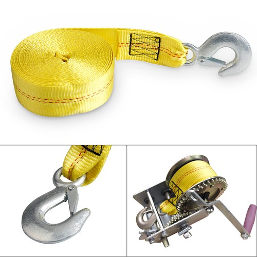 Heavy Duty Tow Boat Trailer Winch Strap with Snap Hook 2" x 20' 10,000 lbs Rope - Picture 6 of 14