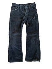 Vintage 1970s Lee Mid Rise Flare Jeans Corduroy Bell Bottom Black Pants Women  s