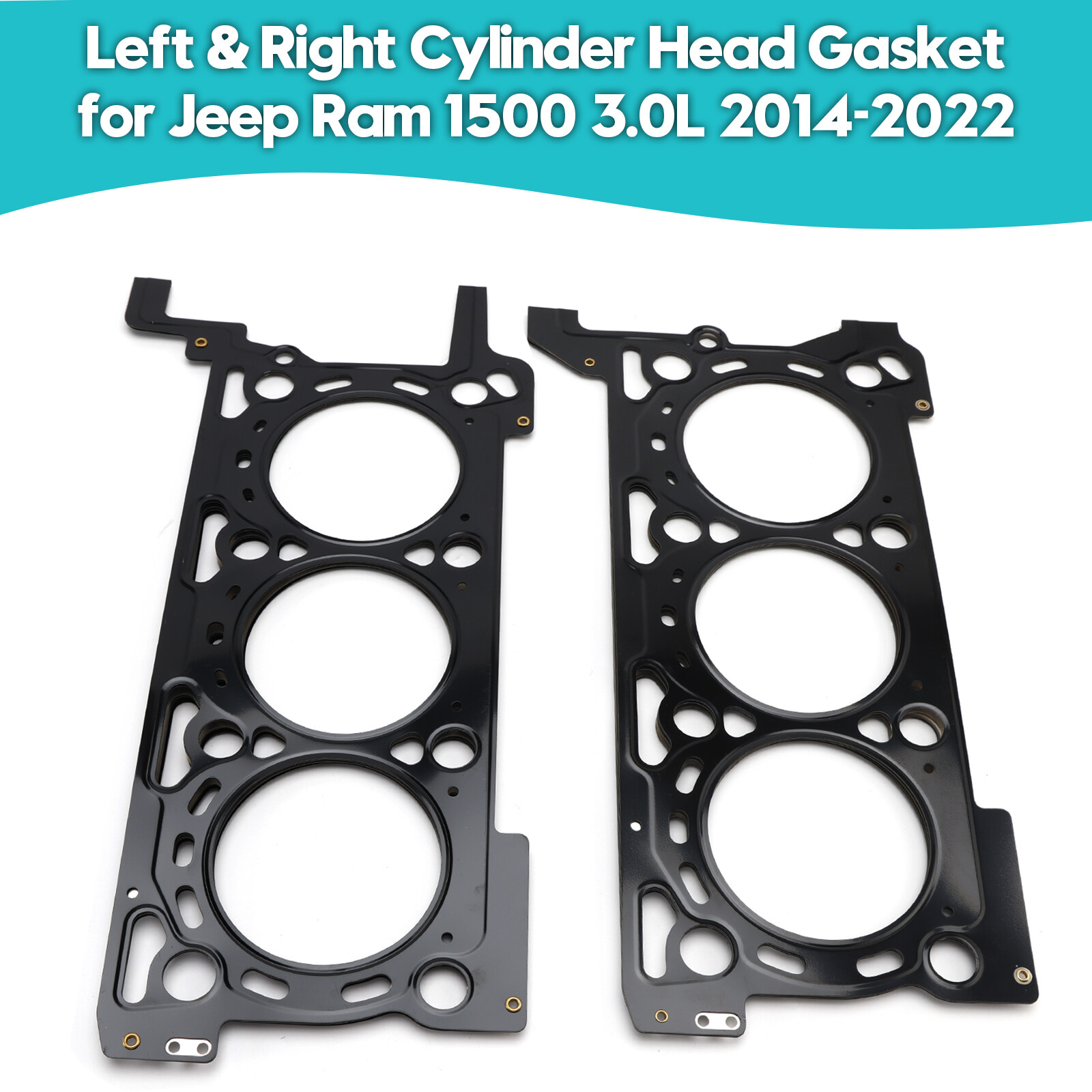 Left & Right Cylinder Head Gasket for Jeep Ram 1500 3.0L 2014-2022