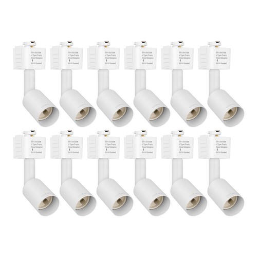 12 Pack J Type Track Light Head to GU10 Base Adapter Light Direction Adjustable eBay