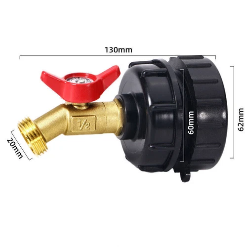 Adaptador de tanque de agua IBC de 275-330 galones 3/4" accesorios de latón conector de válvula - Imagen 12 de 12