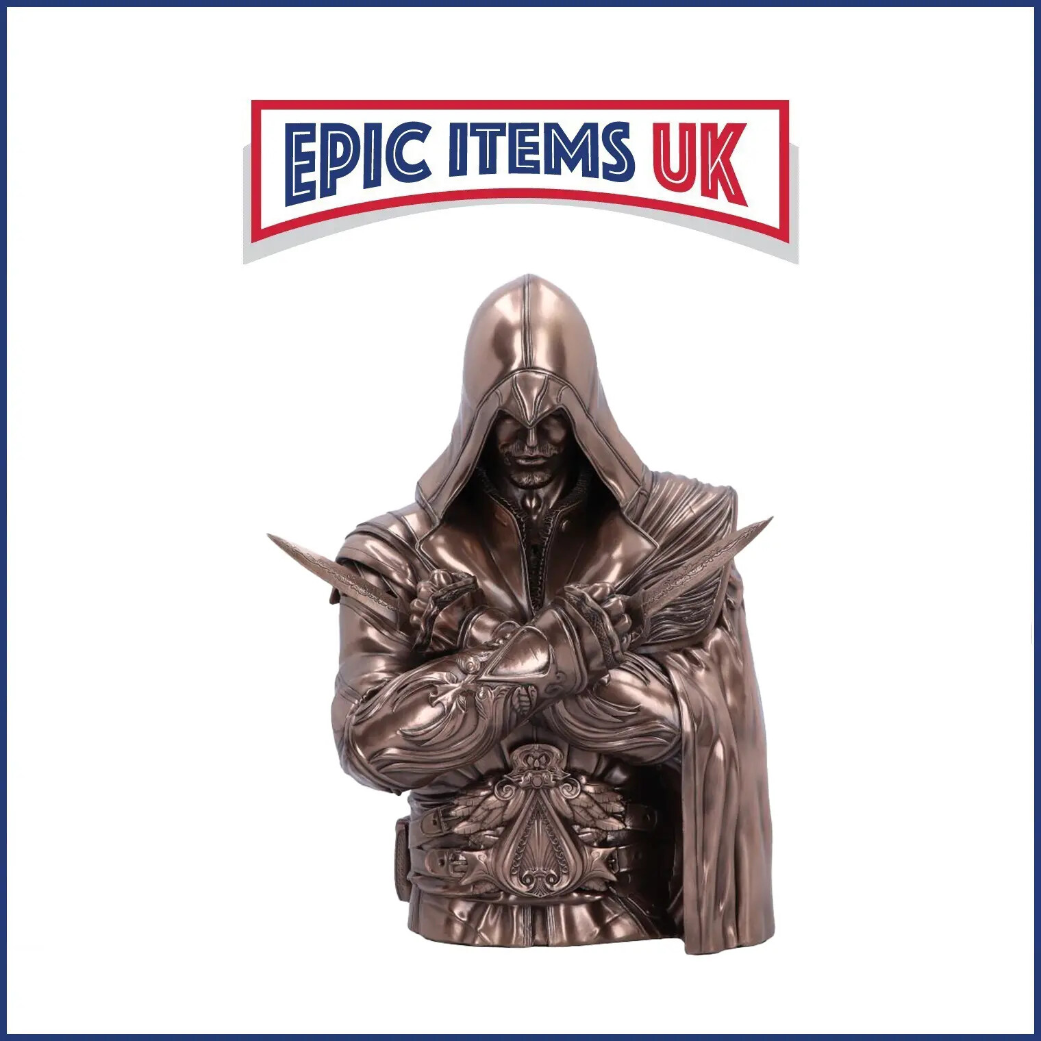 Assassin's Creed Ezio Bust (Bronze) Officially Licensed 30cm - IN STOCK